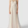 Unique Abendkleid Mit Pailletten- Und Perlen-Besatz – Offwhite 2