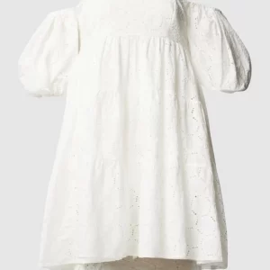 Bardot Minikleid Mit Lochstickerei – Offwhite 9