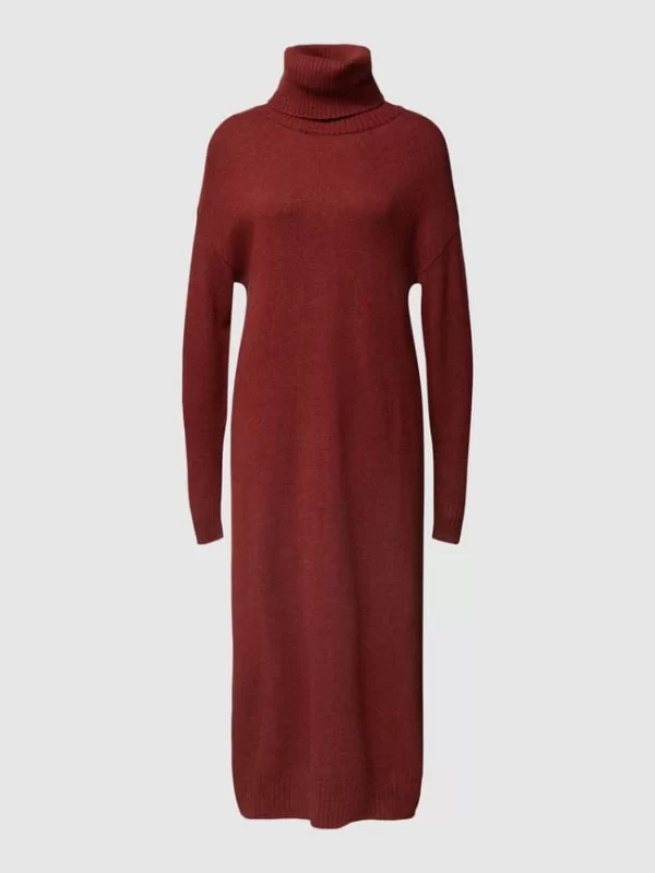 Vila Strickkleid Mit Rollkragen Modell ‘Viril’ – Rostrot 3
