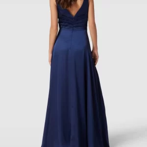 Luxuar Abendkleid Mit Herz-Ausschnitt – Dunkelblau 15