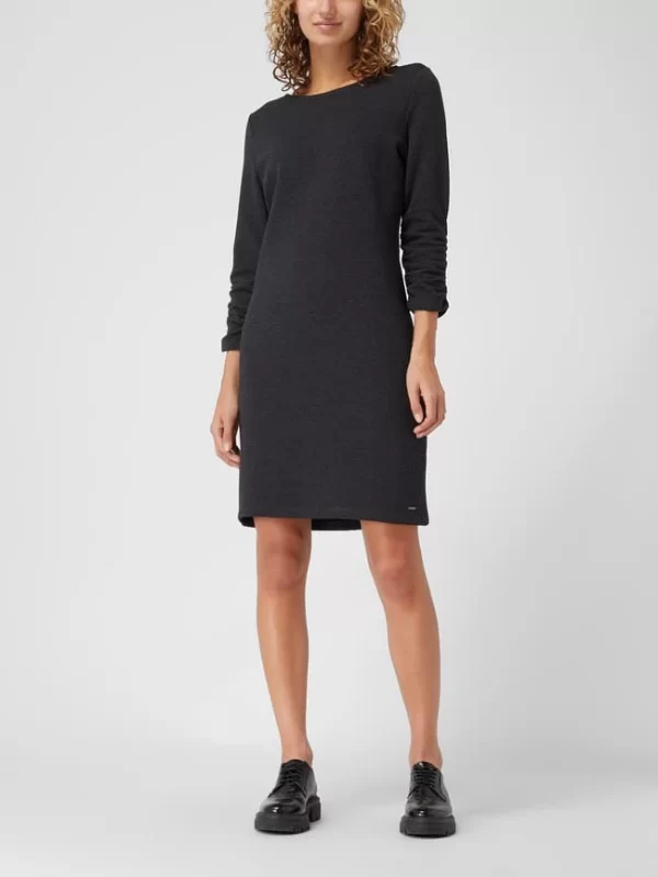 Tom Tailor Denim Kleid Mit 3/4-Arm – Anthrazit 1