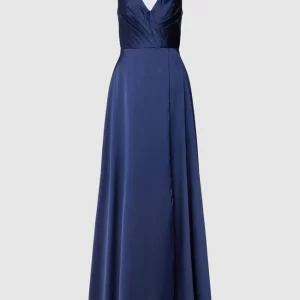 Luxuar Abendkleid Mit Herz-Ausschnitt – Dunkelblau 9