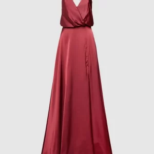 Unique Abendkleid Mit Spaghettiträgern – Dunkelrot 9
